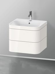 Тумба с раковиной Duravit Happy D.2 Plus 575х468х490 2 ящика, белый глянец HP4635O2222 — изображение 2