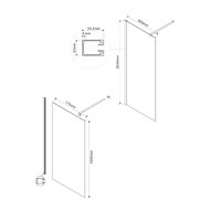 ������� ����������� Vincea Walk in 800x2000 VSW-1H800CLBN   ������������� ������