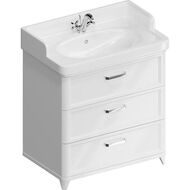 Тумба под раковину KERAMA MARAZZI POMPEI напольная с 3 ящиками, (760х480х730) белая PO.N.80.3\WHT