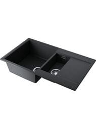 Мойка Omoikiri DAISEN 86-2-BL (860х510х215) врезная, артгранит, цвет-черный 4993477