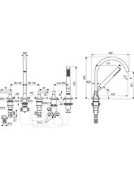 Ideal Standard JOY NEO Смеситель для ванны/душа BD165AA набортный, двухзахватный, хром