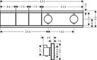 ��������� ��� ���� Hansgrohe RainSelect ��������� 2 �����������, �����. �����, ����� ������� 15380700