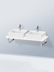 Столешница Duravit DuraStyle 800х480х45 2 выреза, белый глянец DS101C02222