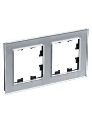 Рамка Systeme Electric ATLASDESIGN NATURE 2 поста, СТЕКЛО АЛЮМИНИЙ ATN320302