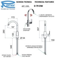 Смеситель для кухни Remer Dream D79DW, хром