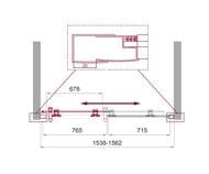 ����� � ���� BelBagno Uno (1550x1950) UNO-195-BF-1-155-C-Cr ����������, ������ �������./������� ����