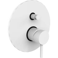 Смеситель для душа Paffoni Light LIG015BO встр., на 2 выхода, кнопка, бел.матовый