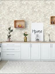 Обои виниловые на флизелине Grandeco Flora (1,06х10,05) листья, бежевые R118102 (рул.)