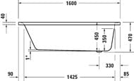 ����� ��������� Duravit Soleil by Starck ������������, 1600�700��, ����� 700499000000000