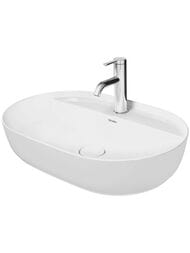 Раковина Duravit Luv 600х400 шлифованная, белая матовая, выпуск с керамической крышкой 0380602600