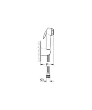 Уценка!Гигиенический ручной душ Grohe, шланг, настенный держатель 27812000 - уценка. — изображение 2