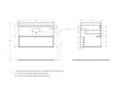 ����� ��� ���������� BelBagno KRAFT (800�460�500) �������� ����� Bianco Opaco KRAFT-800-1C-SO-BO