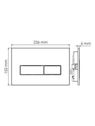 Инсталляция для унитаза WasserKRAFT с клавишей смыва, никель 10TLT.010.ME.BN03