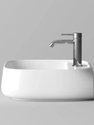 Раковина подвесная Ceramicanova Fonte с отверстием под смеситель 500x420x145 белый CN5051