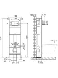 ����������� ��� ���������� ������� Jacob Delafon E33131RU-NF (1130�400�180) ���� 3/6�