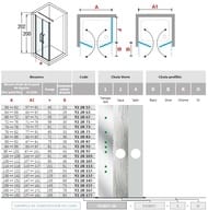Душевая дверь Novellini Young 800х2000 распашная, стекло прозрачное/профиль черный Y22B77-1H