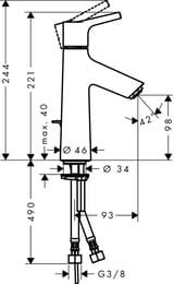 ��������� Hansgrohe Talis S 72020000 ��� ��������, ������������, � ������ ��������, ����