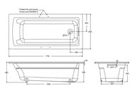 ����� �������� Jacob Delafon Archer 170�80 E6D905-0 ����������. ����., ��� ��� �����, �/�����, �����