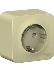 Розетка Systeme Electric BLANCA О/У с заземлением ИЗОЛ.ПЛ., 16А, 250В, БЕЖЕВЫЙ BLNRA011117