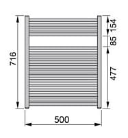 Полотенцесушитель стальной Zehnder Toga TE-070-050/RACY-C электрический, цвет M0557 Black Matt