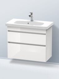 Тумба под раковину Duravit DuraStyle (730х610х368) подвесная,2 ящика, цвет белый глянец DS649902222