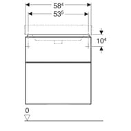 Geberit Smyle Square Тумба с раковиной 60 см, белый глянец +Зеркальный шкаф, подсветка 529.352.00.6