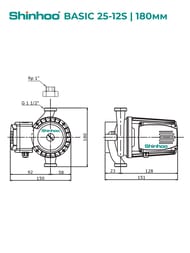 ����� �������������� SHINHOO BASIC 25-12S 180 1x230�, 1 1/2", � �������, 71211010