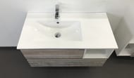Тумба COMFORTY Турин-90L (905х495х470) подвесная, с раковиной, дуб бежевый 00004137135