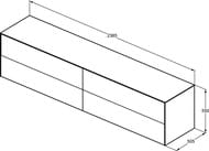 ����� ��� �������� Ideal Standard CONCA (2385x505x550) 4 �����, �����, �� ����������� T4338Y3