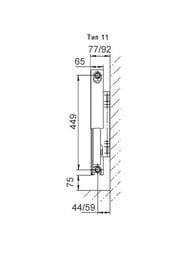 Радиатор стальной Lemax Premium Valve Compact тип 11 500х1100 нижнее подкл,  121468