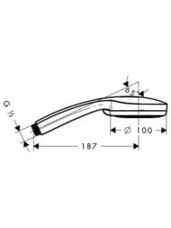 Лейка для душа Hansgrohe Croma 100 Vario, 4 функции, хром 28535000 — миниатюра 6