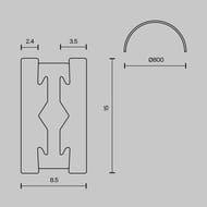���������� �������� 800�� Maytoni Flarity (�������) TRX154-SR-D800-B ������, IP20
