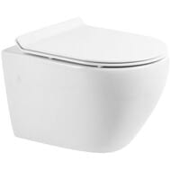 -*Уценка! Унитаз подвесной BelBagno Sfera-R (500x365x350) безободковый, белый BB513CH