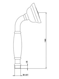 Лейка душевая Nicolazzi хром, с белой ручкой C7104CR