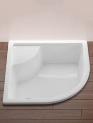 Душевой акриловый поддон RAVAK Sabina 90 LA (900х900х270) глубокий, для установки в пол/на ножки — миниатюра 4