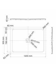 ������� ������ WasserKRAFT Dinkel 1200�900�40 �������������, ������������� ������, ����.����� 58T07