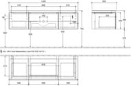 ����� ��� ���������� Villeroy & Boch LEGATO (1400�500�380) ���������, 3 �����, ����� B69800DH