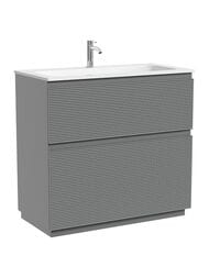 Тумба под раковину Sancos Folk Floor FL90FES 890х445х850 напольная, с 2-мя ящиками, Ergraut soft
