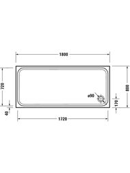 ������ ��������� Duravit D-Code 1800�800 � �������������� ���������. ���� ����� 720268000000001