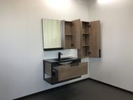 Тумба COMFORTY Бонн-90 (910х500х465) подвесная, с раковиной, дуб темный 00-00001937