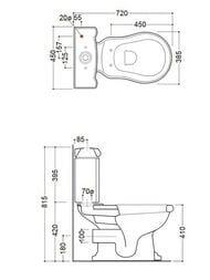 ���� �������-�������� Kerasan Retro 101301 720�365�410 �������������� ������, ��� �������, �����