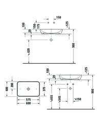 ���������� ��������� Duravit D-Neo 600�400 ��� ��������, ��� ���. ��� ���������, ����� 2397600070