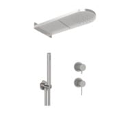 Душевая система Remer X Style INOX SSX93PS02MMCA, нержавеющая сталь матовая