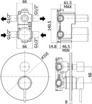 ��������� ��� ���� Paffoni Light LIG018NO ������������, �� 2 ������, ������ �������