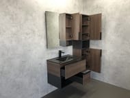 Зеркало-шкаф COMFORTY Франкфурт-75 (730х800х160) подвесной, дуб шоколадно-коричневый 00004151044