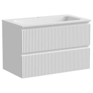 Тумба под раковину SANCOS Snob R (790x445x500) подвесная, два ящика, Bianco SNR80W