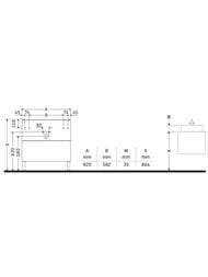 Тумба под раковину Duravit L-Cube 820х712х469 напольная, 2 ящика, белый глянец LC660902222 — изображение 2