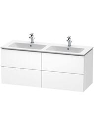 Тумба под раковину Duravit L-Cube 1290х550х481 подвесная, 4 ящика, белый матовый LC625901818