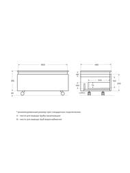 ����� ������ Cezares Slider SLIDER-800-1C-PI-NF-P 800x480x315, 1 ����, ׸���� �����