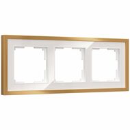 Рамка на 3 поста Werkel Baguette белый/золотистая латунь W0032853